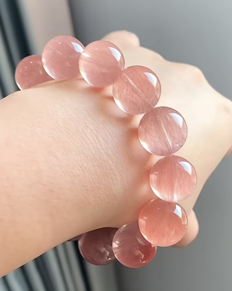 Wearing a Lychee Vibes bracelet every day
